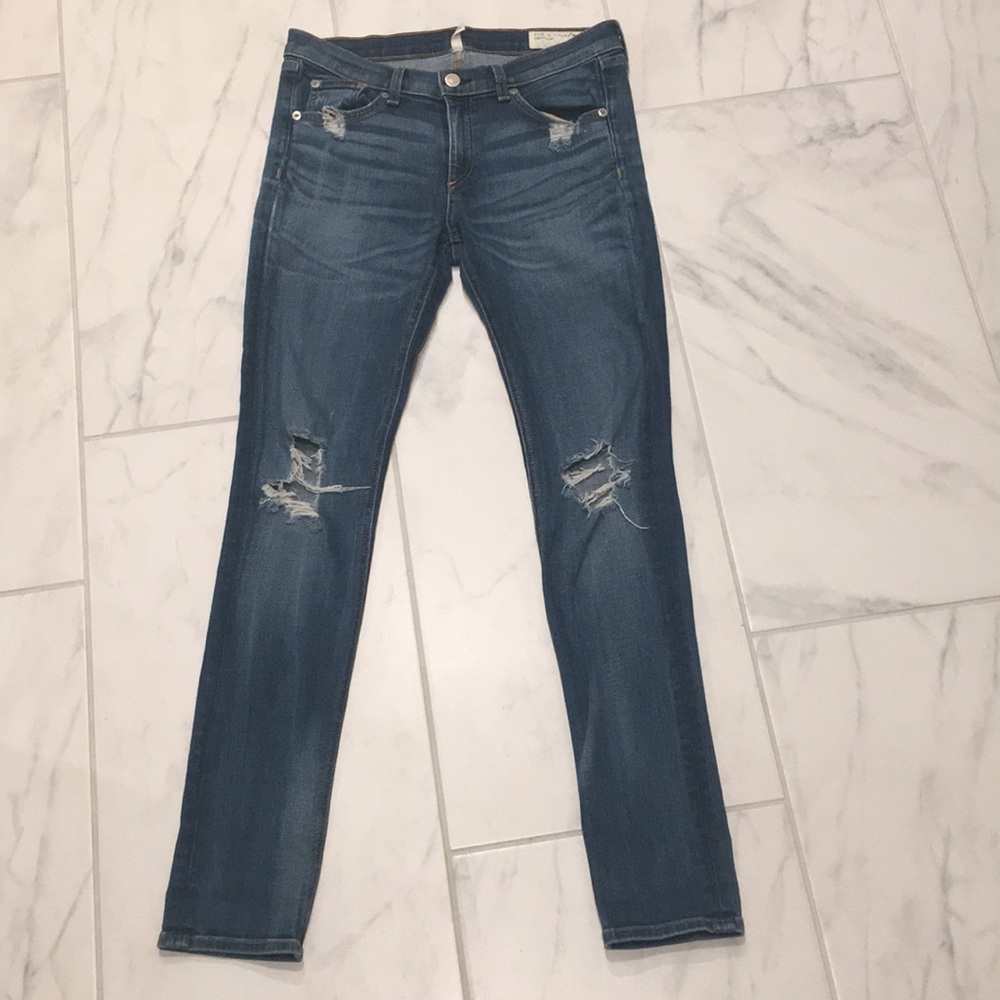 Rag and Bone Distressed Skinny Jeans